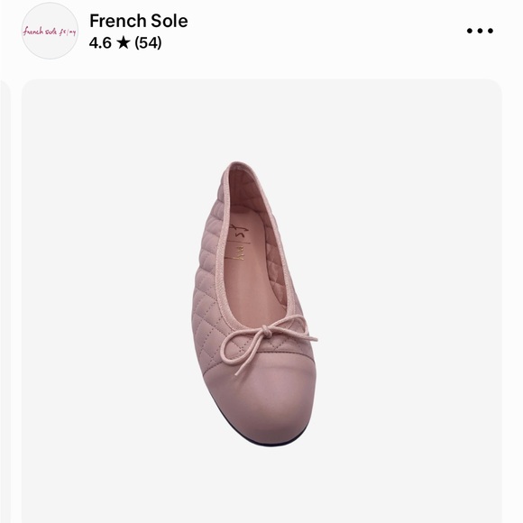 🌸French Sole Blush Quilted Leather Ballet Flat - Picture 3 of 5